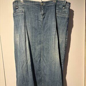 Long denim Style J skirt